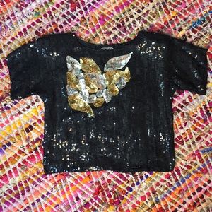 80s Sequined Party Top